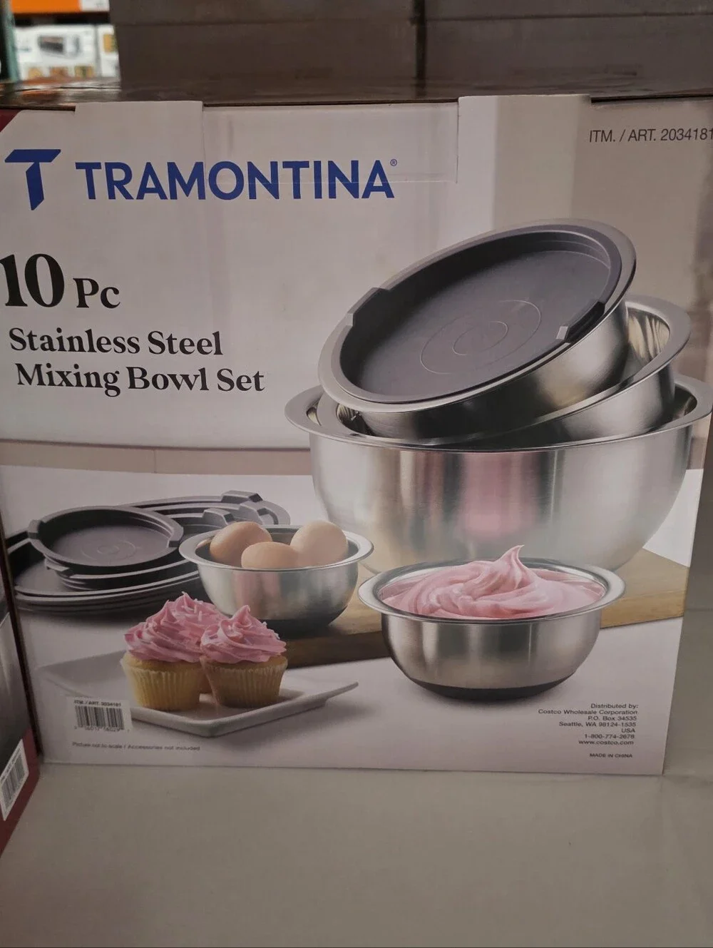 Tramontina 10-Piece Stainless Steel Mixing Bowl Set